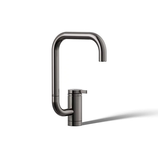 Components Single-handle bar sink faucet with two-function extended-reach spout