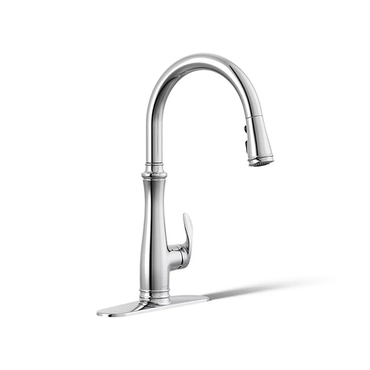 Bellera Pull-down kitchen sink faucet with three-function sprayhead