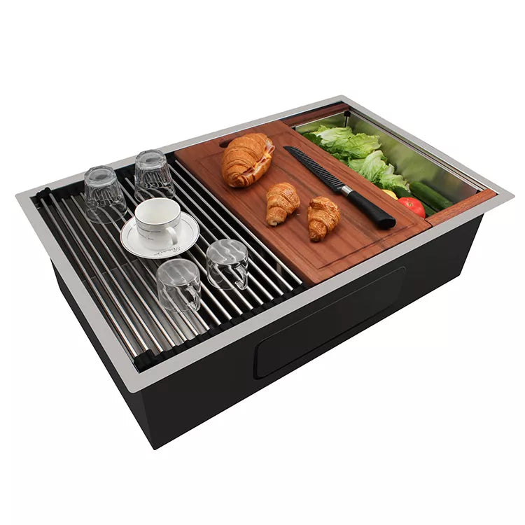 Apex Stainless Steel Undermount Kitchen Sink with Workstation