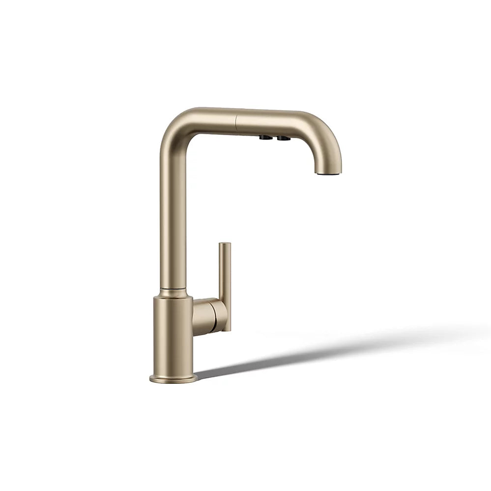 Purist Pull-Out Kitchen Sink Faucet w/ Three-Function Sprayhead