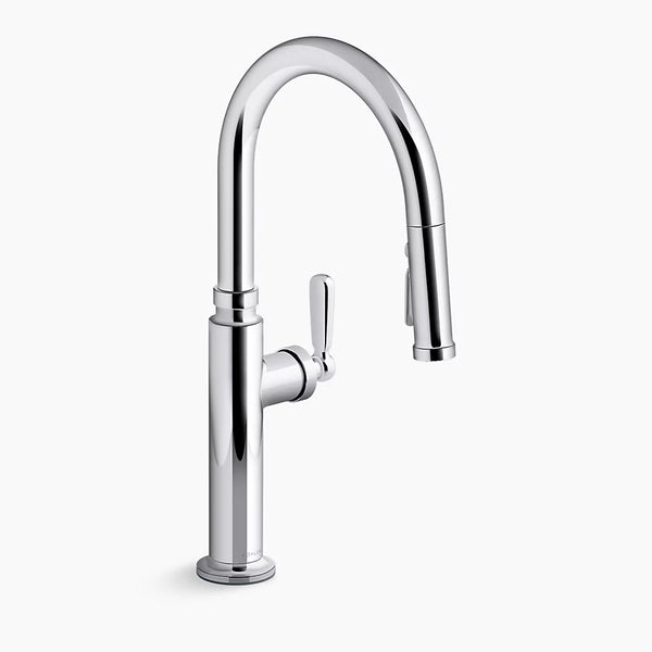 Pull-down kitchen sink faucet