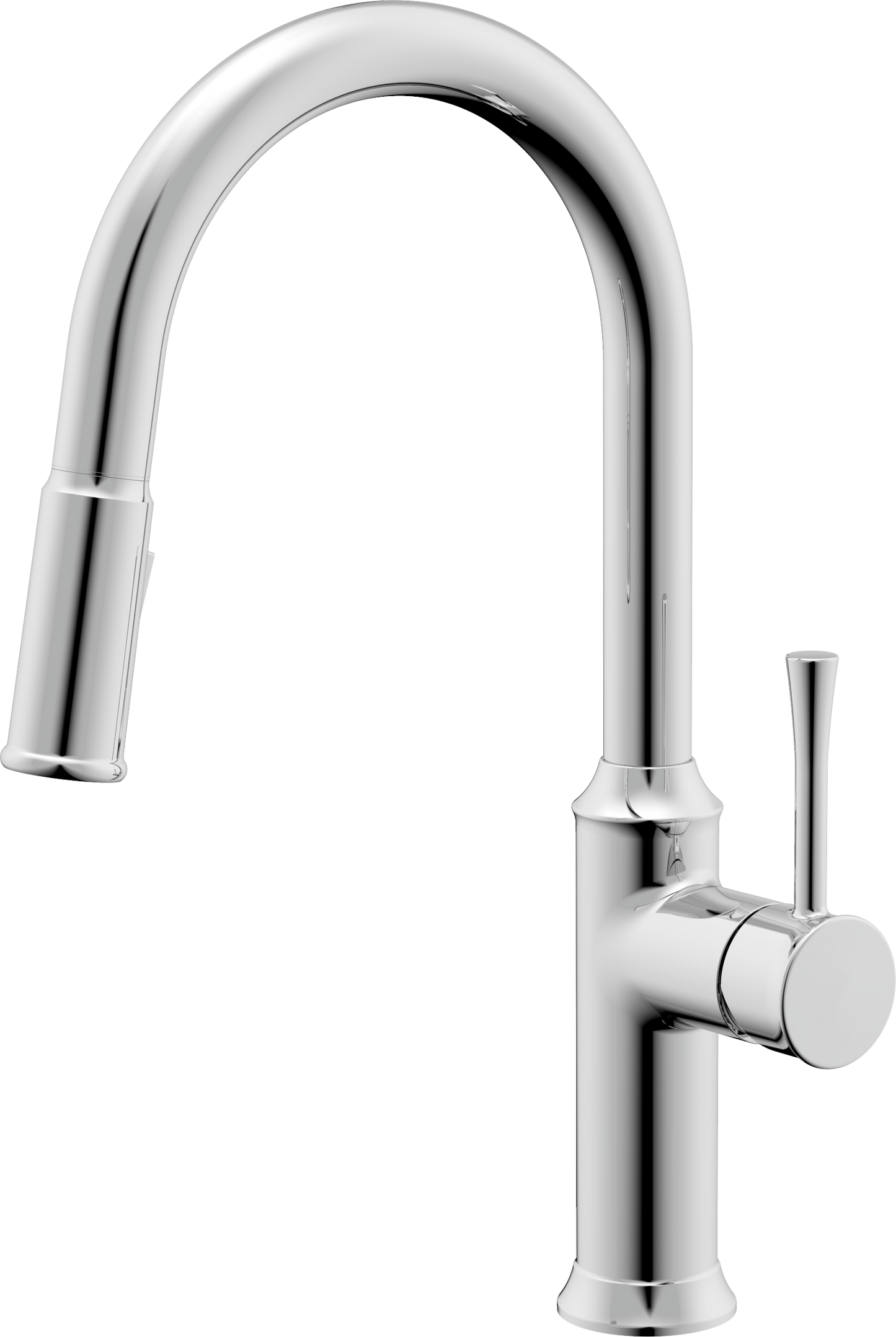Single control pull-down kitchen faucet