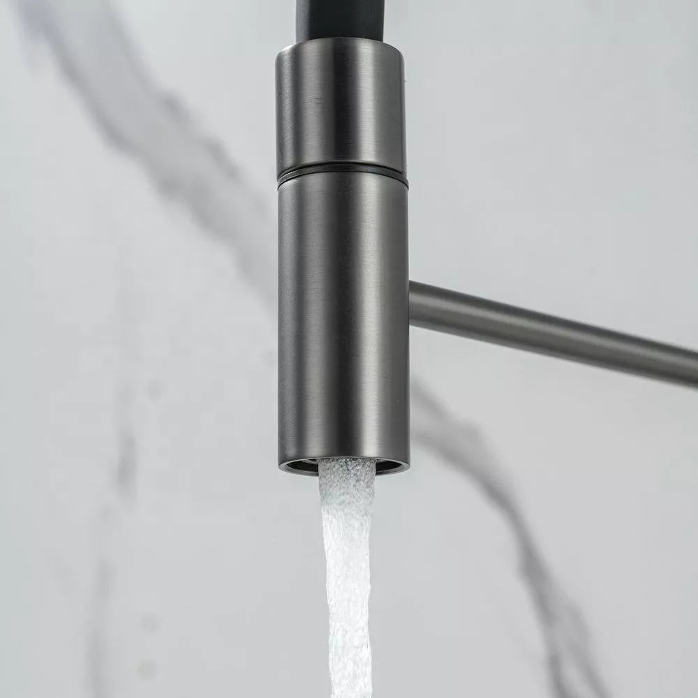 Montro Single-Handle Gooseneck Pull-Down Kitchen Faucet