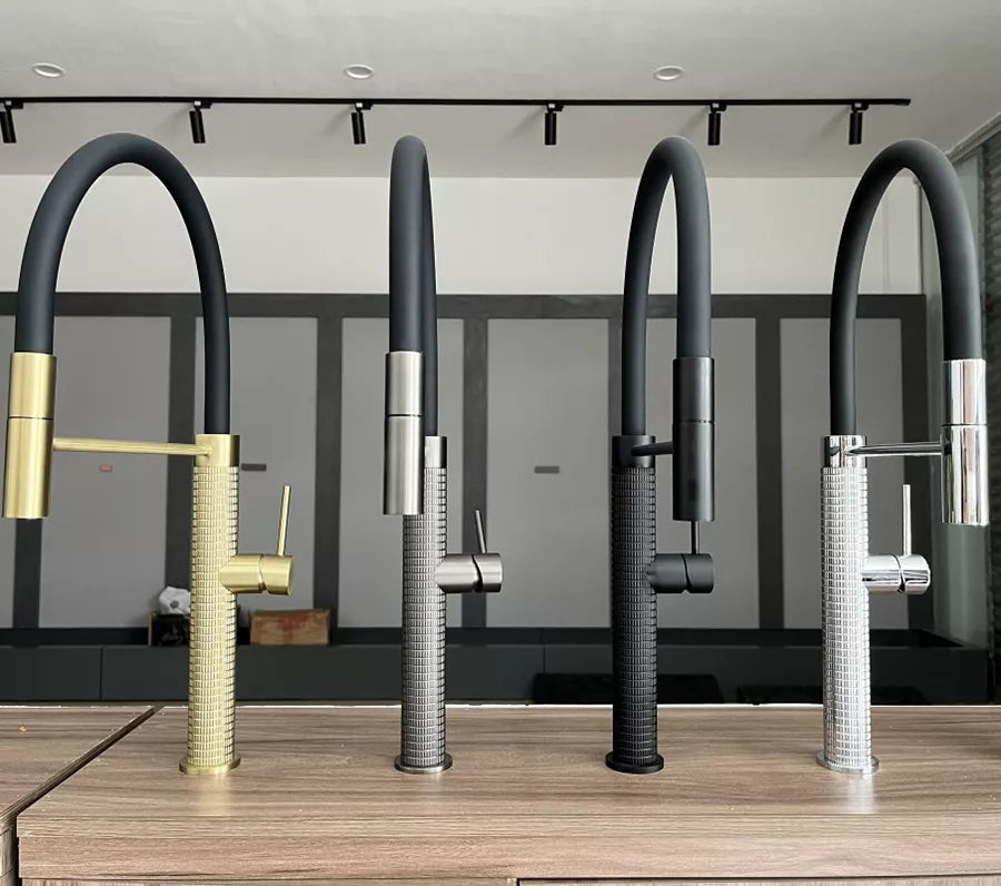 Montro Single-Handle Gooseneck Pull-Down Kitchen Faucet